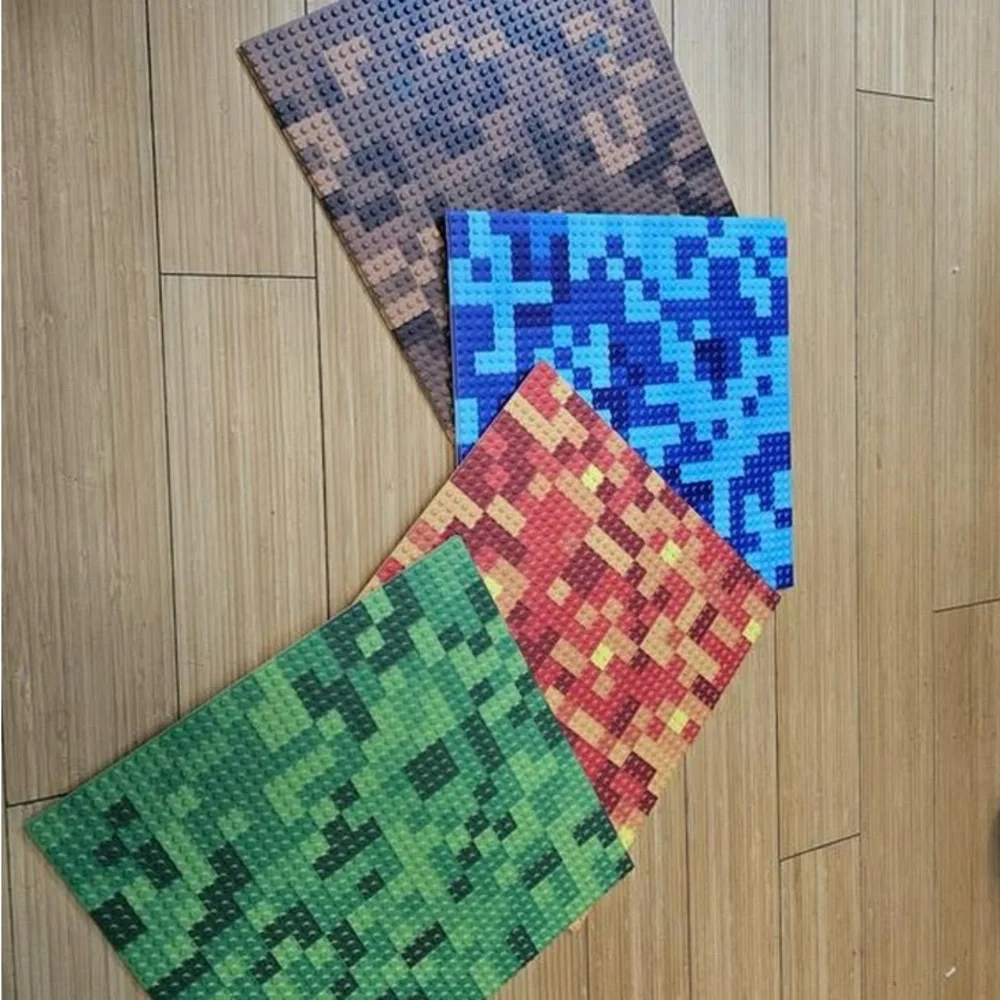 Slab Dream Lab Mosaic Baseplates Set for Legos/Building Blocks etc. Set of 4